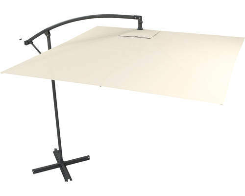 Freiarm-Sonnenschirm mit rechteckigem Schirm und stabilem Fuß