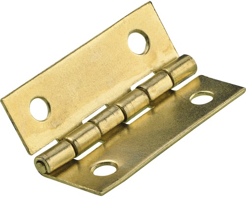 Charnière de décoration, laitonnée 30x20 mm, 8 pièces Charnière couleur laiton avec trous de fixation