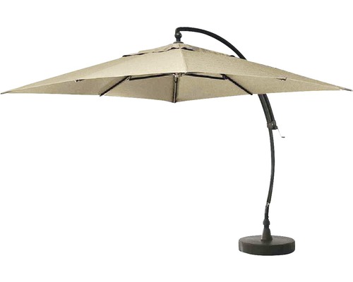 Parasol déporté avec pied pour le jardin