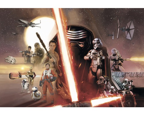 Papier peint panoramique papier 8-492 Disney Edition 4 Star Wars EP7 Collage 8 pces 368 x254 cm