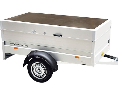 Couvercle bois-alu Humbaur pour remorque Alumaster 2510 mm x 1310 mm x 185 mm Remorque Humbaur avec couvercle