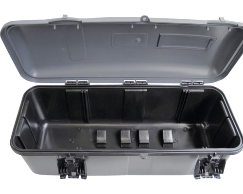 Boîte à outils Humbaur montée pour Carry Transform 698 mm x 314 mm x 253 mm Boîte à outils grise ouverte en plastique