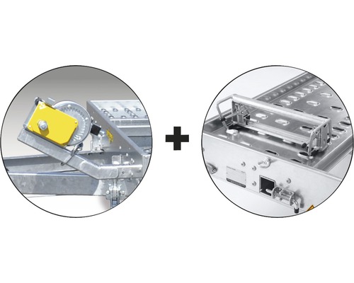 Humbaur Set Seilwindenbock + Radanschlag für Carry Car 600 x 360 x 300 mm