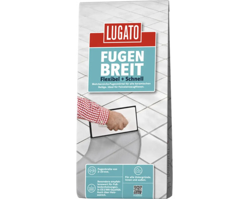 Paquet de mortier à joint flexible Lugato Fugen Breit