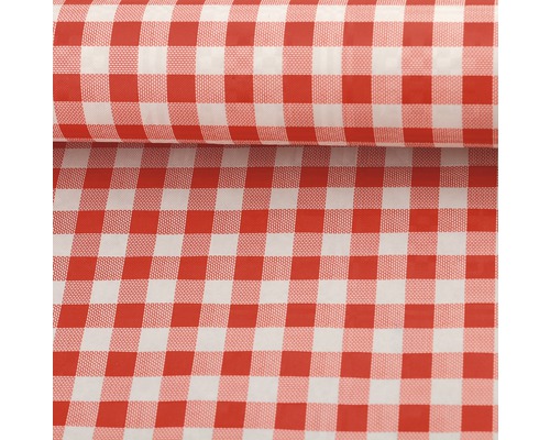 Nappe en papier à carreaux rouges et blancs 100 cm x 10 m
