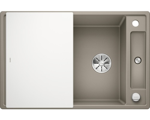 Spülbecken mit Abtropffläche und Spülbeckensieb