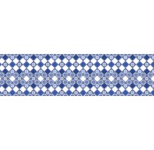Fond de carreaux décoratif avec motif losanges et éléments floraux