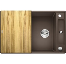 Évier avec planche à découper en bois