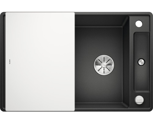 Évier avec égouttoir et panier à filtre