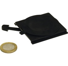 Soupape de vidange pour évier avec pièce d''un euro pour indication de la taille