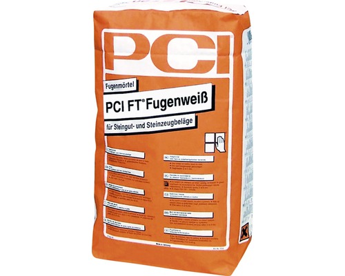 Mortier de jointoiement PCI FT® Fugenweiss pour revêtements en grès et faïence blanc 5 kg