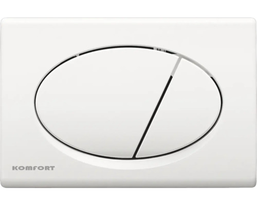 Plaque de commande Komfort by Alcaplast Oval plaque brillant / touche blanc brillant C70