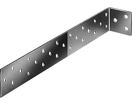 Flachstahlanker zum Einbetonieren 500 x 40 x 40 mm, sendzimirverzinkt, 1 Stück Winkelverbinder aus Metall mit Löchern zur Befestigung