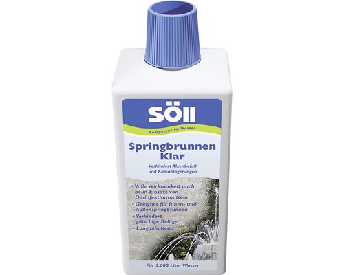 ClaireFontaine Söll spécial pour les espaces extérieurs 500 ml Söll Springbrunnen Klar pour 5000 litres d''eau