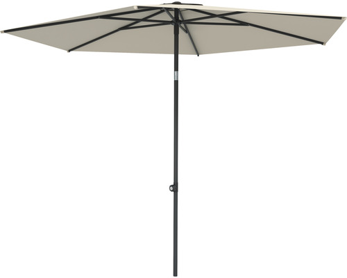 Parasol à mât central Soluna Cessy Ø 300 cm polyester (PES) écru