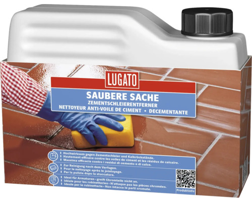 Décapant voile de ciment Lugato Saubere Sache 1 l Lugato Saubere Sache Nettoyant voile de ciment pour le nettoyage des voiles de ciment