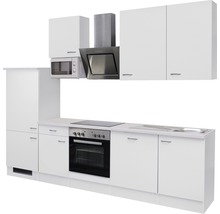 Cuisine complète avec appareils Flex Well Wito 280 cm blanc mat démontée variante réversible 00009979