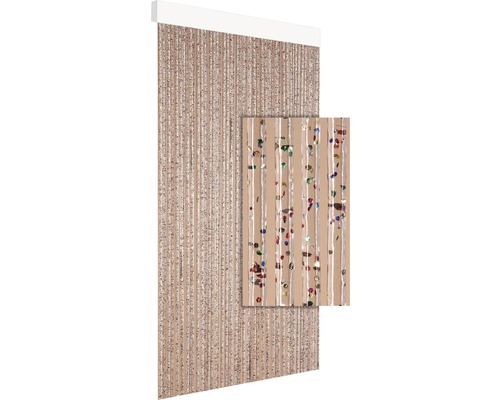 Tür Vorhang PVC Tropfen naturell-schwarz 90 x 200 cm 36s von Lesli Living  online kaufen