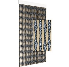 Türvorhang Ember silber-schwarz 90x210 cm