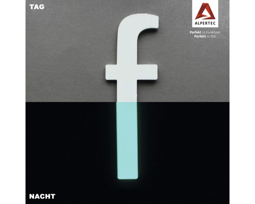Hausnummer f Nachtleuchtend glow in the Dark selbstleuchtend Leuchtendes Türschild mit dem Buchstaben F für den Tag- und Nachteinsatz