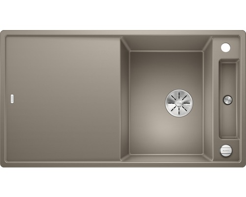 Spüle Blanco AXIA III 5 S 915 x 510 mm tartufo ohne Multifunktionsschale 523222 Spüle mit Abtropffläche und Siebkorbventil