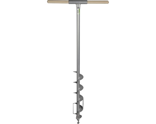 Tarière à main avec manche en bois pour travaux de jardinage