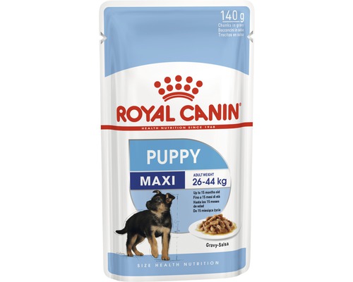 Aliments pour chiots Royal Canin Maxi en sachet de 140 grammes