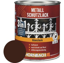 HORNBACH Metallschutzlack 3in1 glänzend braun 2,5 l