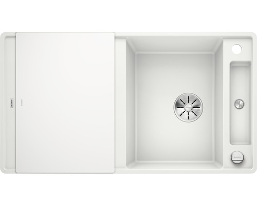 Évier avec égouttoir et panier de filtre