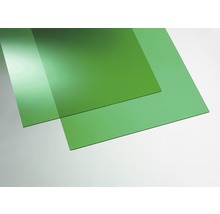 Deux plaques de verre acrylique vertes