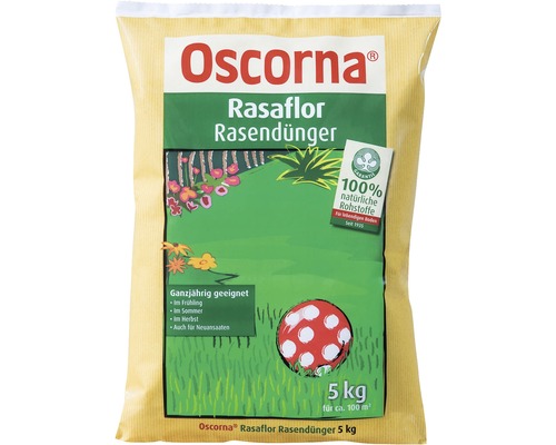 Engrais pour gazon Oscorna Rasaflor engrais organique 5 kg 100 m²