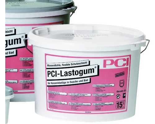 Couche de protection flexible imperméable PCI Lastogum sous des revêtements en céramique dans la douche et la salle de bains gris 15 kg Couche de protection flexible imperméable PCI Lastogum sous des revêtements en céramique dans la douche et la salle de bains gris 15 kg