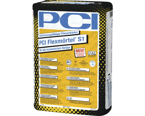 Colle pour carrelage déformable PCI Flexmörtel® S1 pour tous les sols en céramique gris C2TE-S1 20 kg-0