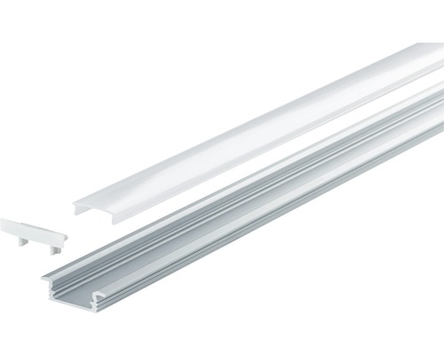 Profilé LED avec couvercle et embout