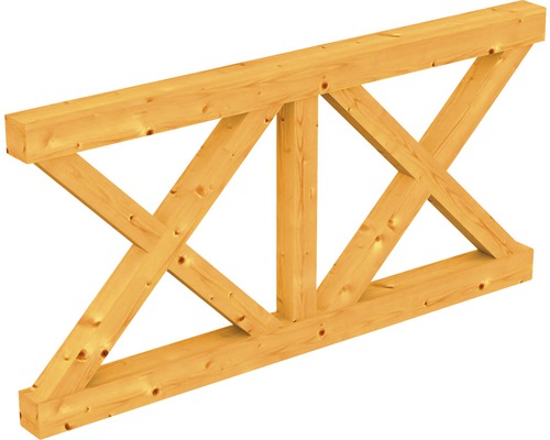 Balustrade croix de Saint-André SKAN HOLZ 170x84 cm chêne clair