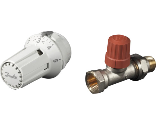 Thermostat Set Danfoss passage droit position anti-gel pré-réglable 1/2 pouce blanc 013G5010 / 013G0034 Thermostat Set Danfoss passage droit position anti-gel pré-réglable 1/2 pouce blanc 013G5010 / 013G0034