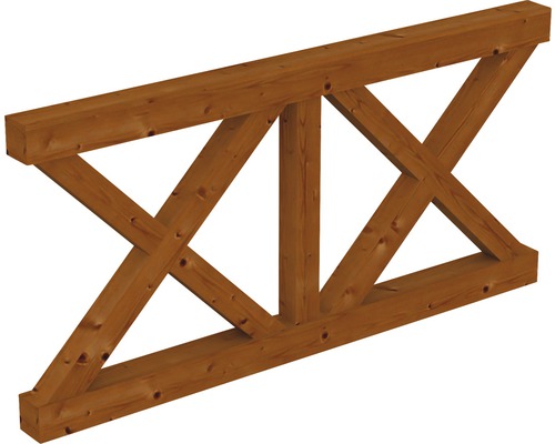 Balustrade croix de Saint-André SKAN HOLZ 170x84 cm bois noyer