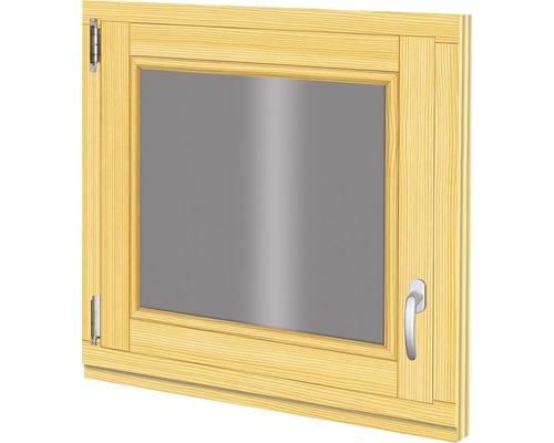 Fenêtre en bois d'épicéa 680x680 mm tirant gauche