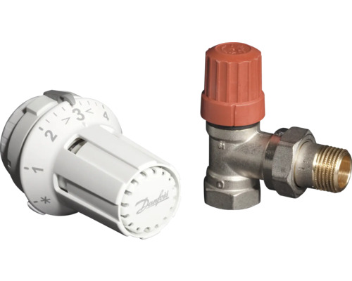 Set de thermostat de forme angulaire Danfoss pré-réglable 1/2 pouce 013G5010 / 013G0033 Set de thermostat de forme angulaire Danfoss pré-réglable 1/2 pouce 013G5010 / 013G0033