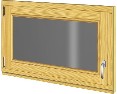 Fenêtre en bois d'épicéa 980x580 mm tirant gauche
