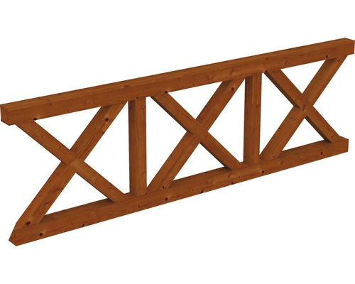 Balustrade croix de Saint-André SKAN HOLZ 270x84 cm bois noyer Poutre en bois pour la construction de structures en bois