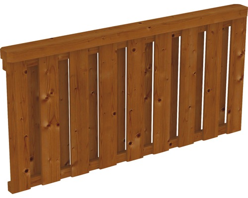 Balustrade, coffrage pour couvercle SKAN HOLZ 170x84 cm bois noyer Élément de clôture en bois avec montants verticaux
