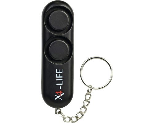 Alarme de poche avec porte-clés 120 dB PL/30 X4-Life noir