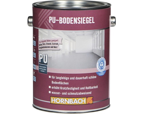 HORNBACH PU Bodensiegel für Acryl Bodenbeschichtung 2,5 l PU Bodensiegel Dose für Beton, Putz, Eternit, Estrich, Ausgleichsmassen und Holz