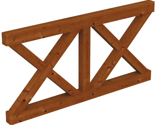 Balustrade croix de Saint-André SKAN HOLz 170x84cm bois noyer Construction de poutres en bois pour projets de construction