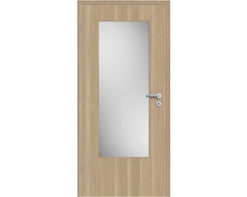 Porte intérieure avec vitrage et garniture de poignée