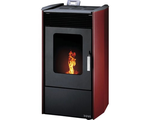 Pellet-Ofen Rowi Easy Premium 9 kW bordeaux