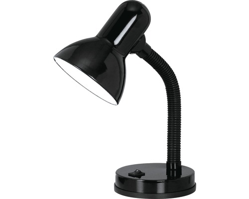 Lampe de bureau h 30 cm Basic noir