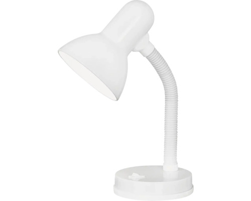 Lampe de bureau blanche avec col de cygne flexible