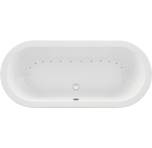 Oval geformte Badewanne mit Düsen
